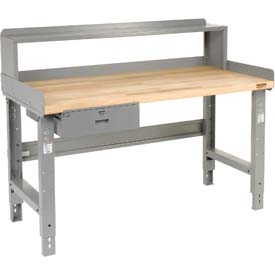 Global Industrial 318716 72 x 30 in. Gray ESD Safety Edge with Drawer & Riser