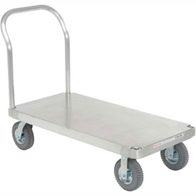 Aluminum Platform Truck with Smooth Deck - Gray - 1200 lbs Capacity