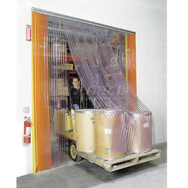 Scratch Resistant Strip Door Curtain - Transparent - 8 x 8 ft.