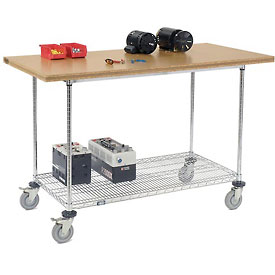 Mobile Workbench - Chrome - 60 x 30 in. - Steel Construction