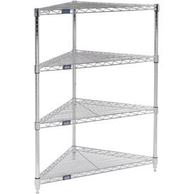 796553 42 x 24 x 18 in. Corner Wire Shelving - Chrome
