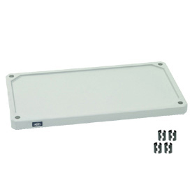 188129 48 x 24 in. S2448SP Solid Plastic Shelf with Clips - White