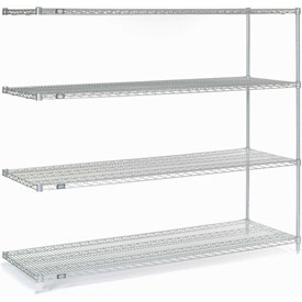 Poly-Z-Brite Wire Shelving Add-On - Clear - 72 x 24 x 63 in.