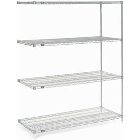Poly-Z-Brite Wire Shelving Add-On - Clear - 42 x 18 x 74 in.