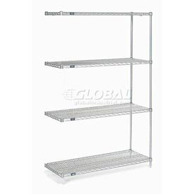 Poly-Z-Brite Wire Shelving Add-On - Clear - 48 x 21 x 74 in.