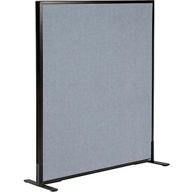 Freestanding Office Partition - Blue - 36.25 x 42 in. - Flame Retardant