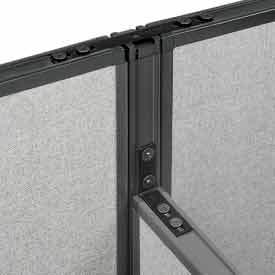 High-Low 3 Way Connector Kit - Black - For Two 60in. Panels - Steel