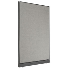 Office Partition Panel with Pass-Thru Cable - Gray - 48.25 x 76 in.