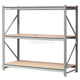 Global Industrial 504298 Extra High Capacity Bulk Rack with Wood Decking Starter, Gray - Gray - 96 x 48 x 96 in.
