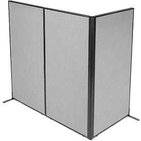 Picture of Global Industrial 695051GY Freestanding 3-Panel Corner Room Divider Panels&#44; Gray - 36.25 x 72 in.