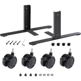 T-Leg Bracket Kit with Casters - Black - Set of 2 - Mobile Room Divider
