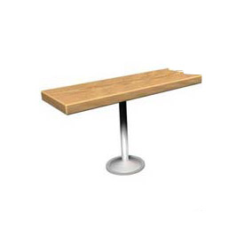 Picture of Global Industrial B490012 Tube Pedestal for Phenolic Locker Benches&#44; Gray