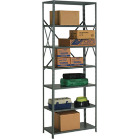 Global Industrial 234502A 36 x 12 x 97 in. Steel Shelving 20 GA with Open Clip Style 7 Shelf