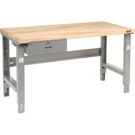 Heavy-Duty Adjustable Workbench - Gray - 72 x 30 in. - Plastic Laminate Top