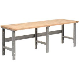 Birch Butcher Block Work Bench - Gray - 96 x 30 in.