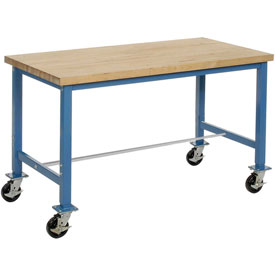 Mobile Packaging Workbench - Blue - 60 x 30 in.