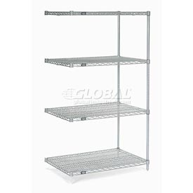 Picture of Global Industrial 189316 Nexel Poly-Z-Brite Add-On Wire Shelving&#44; 24 x 24 x 63 in.