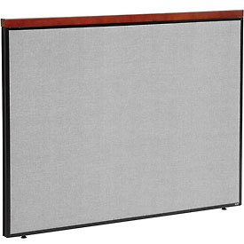 Deluxe Office Partition Panel - Gray - 60.25 x 43.5 in. - Flame Retardant