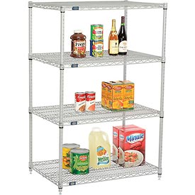 Nexelate Wire Shelving - Silver - 36 x 24 x 54 in.
