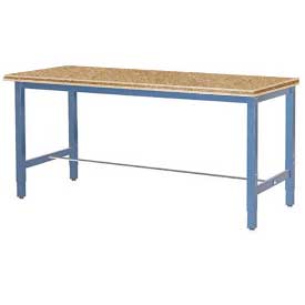 96 x 36 in. Production Workbench - Shop Top Square Edge - Blue
