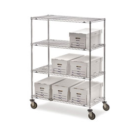 Super Erecta Shelf Trucks with Wire Shelves 72 x 24 in.