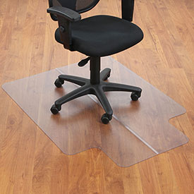 Picture of Aleco 130225 Office Chair Mat for Hard Floor Straight Edge&#44; 36 x 48 in. with 20 x 10 in. Lip