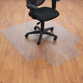 Picture of Aleco 130229 Office Chair Mat for Hard Floor Straight Edge&#44; 46 x 60 in. with 25 x 12 in. Lip