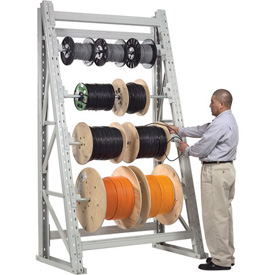 Reel Rack Starter Unit - Gray - 48 x 24 x 96 in. - High Capacity