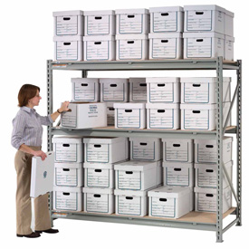 Record Storage Rack Starter - Gray - 96 x 36 x 96 in.