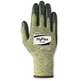 205750 11-511 HyFlex Cut Resistant Gloves, Green Nitrile Palm Coat - Size 7 - 1 Pair