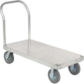 Aluminum Platform Truck with Diamond Deck - Gray - 48 x 30 in. - 1200 lbs Cap