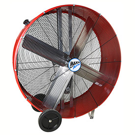 Ventamatic BF30DDREDUPS 30 in. Direct Drive Heavy Duty Portable Barrel Fan 5500 CFM, Red