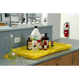 Spill Containment Utility Tray - Yellow - 36 x 18 x 2 in. - Durable Polyethylene