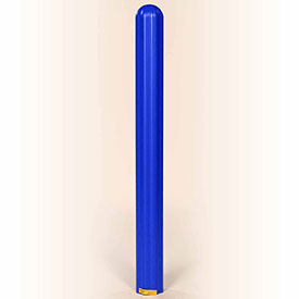 1730BLUE Ribbed Bollard Post Sleeve, 6 in. - Blue
