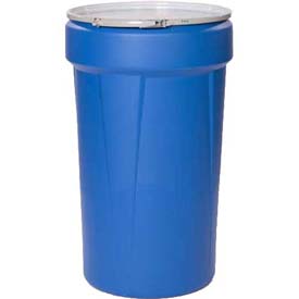 55 Gallon Blue Open-Head Lab Pack Drum - Metal Lever Lock