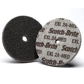 61500079589 3 x 0.25 x 0.25 in. Aluminum Oxide 2A MediumScotch-Brite EXL Unitized Wheel - Gray