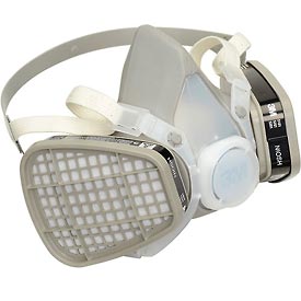 Picture of 3M 70070797181 Half Facepiece Disposable Respirator Assembly, Medium