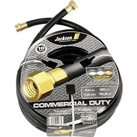 Ames True Temper 4008300A Jackson Professional Tools 0.62 in. x 50 ft. Rubber Commercial Duty Garden Hose