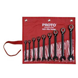 9 Piece Full Polish Combination Reversible Ratcheting Wrench Set - 12 Point -  DenDesigns, DE3494195