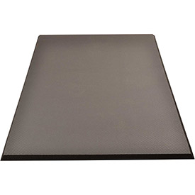 Antifatigue Mat, 2 ft. L x 3 ft. W, 3/4" Thickness, Nitrile Blend Rubber Foam, Textured, Black