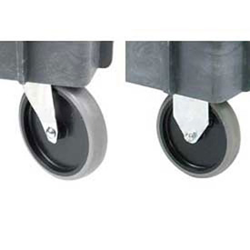 5 in. Replacement Rubber Caster Kit for Plastic Service Carts