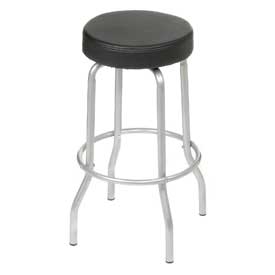 A210SSV Vinyl Swivel Stool, Black