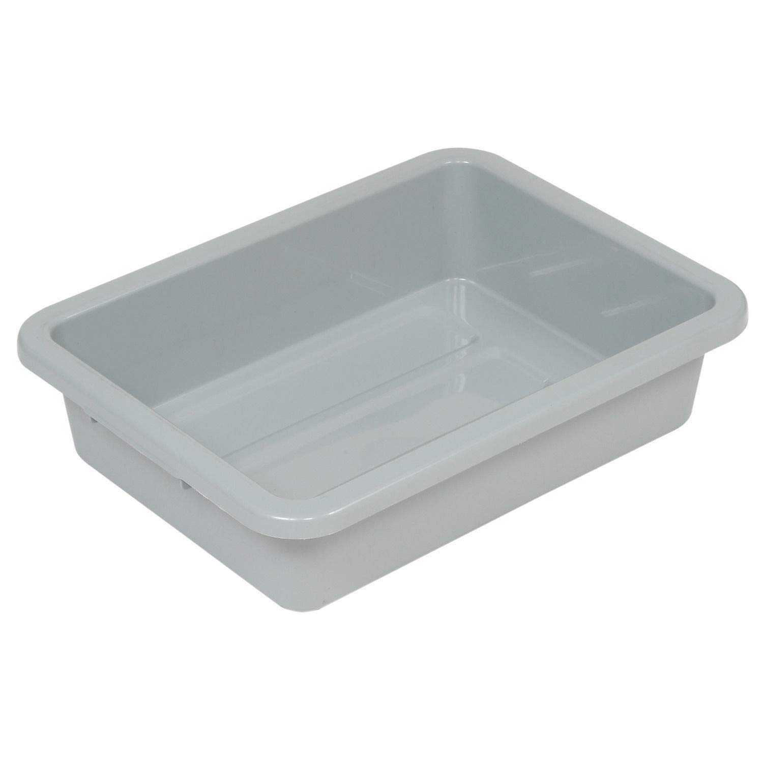 Nesting Tote Box - Gray - 20.25 x 15.25 x 5 in. - Set of 9 - Durable Plastic
