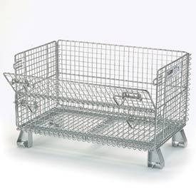 GJR5 32 x 20 x 21.5 in. Folding Wire Container - 1000 lbs