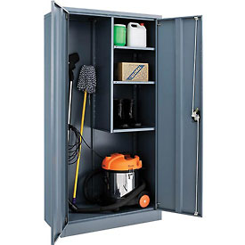 269902GY 36 x 18 x 72 in. Janitorial Cabinet, Gray