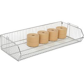Hang & Stack Storage Bin, Steel, Gray, 9 in H, 48 in W