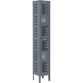 493248GY 12 x 18 x 36 in. 1 Wide & Double Tier Infinity Heavy Duty Ventilated Steel Locker, Gray
