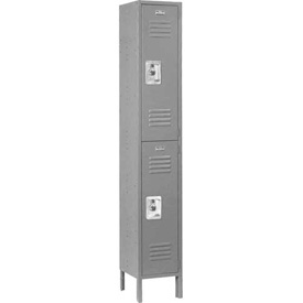 968264GY 12 x 12 x 36 in. 2 Door & Double Tier Infinity Locker, Gray