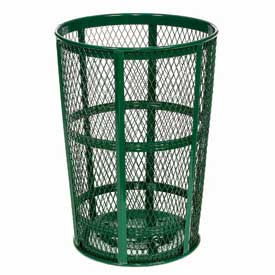 EXP-52P-GN 48 gal Outdoor Metal Trash Container, Green