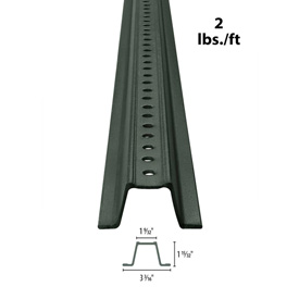 Tapco, Traffic & Parking Control 054-00002 8 ft. U-Channel Sign Post, Green - 2 lbs
